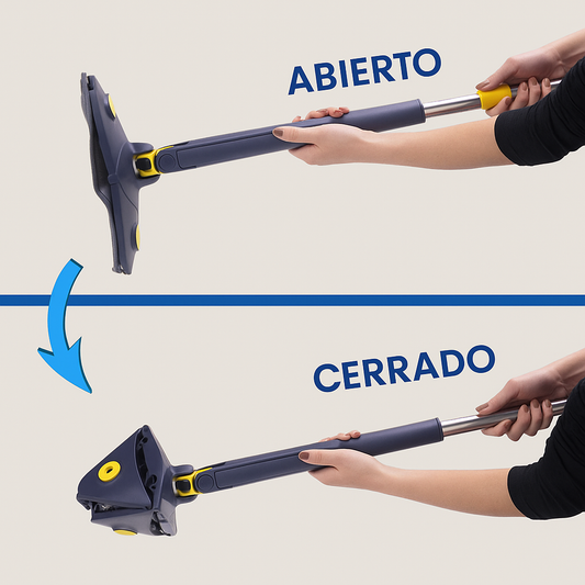 FácilMop™ - Fregona autoescurrible, limpia sin esfuerzo y sin agacharte