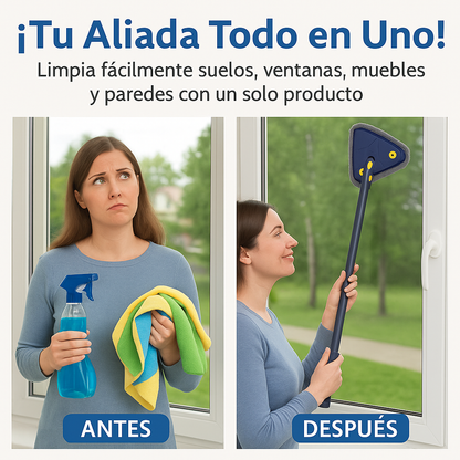 FácilMop™ - Fregona autoescurrible 360º limpia sin esfuerzo- Elige tu pack: 3 o 10 recambios
